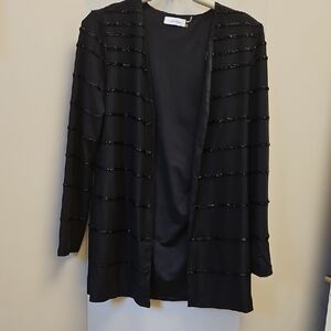 Calvin Klein Black Beaded Women's Cardigan